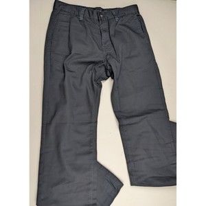 PrAna Mens Table Rock Pants Coal Dark Gray Chino Organic Cotton Stretch Size 32